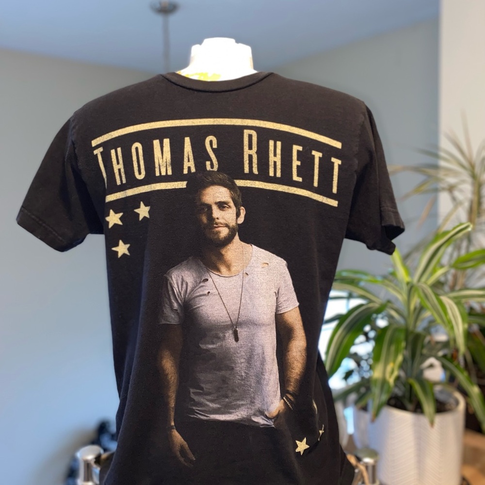 💙 Thomas Rhett Black Concert T 2016  Graphic T-Shirt Size M